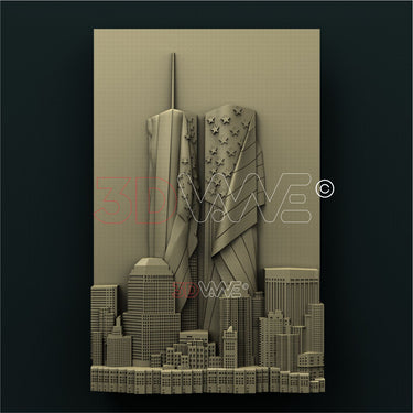 TWIN TOWERS 3D STL 3DWave